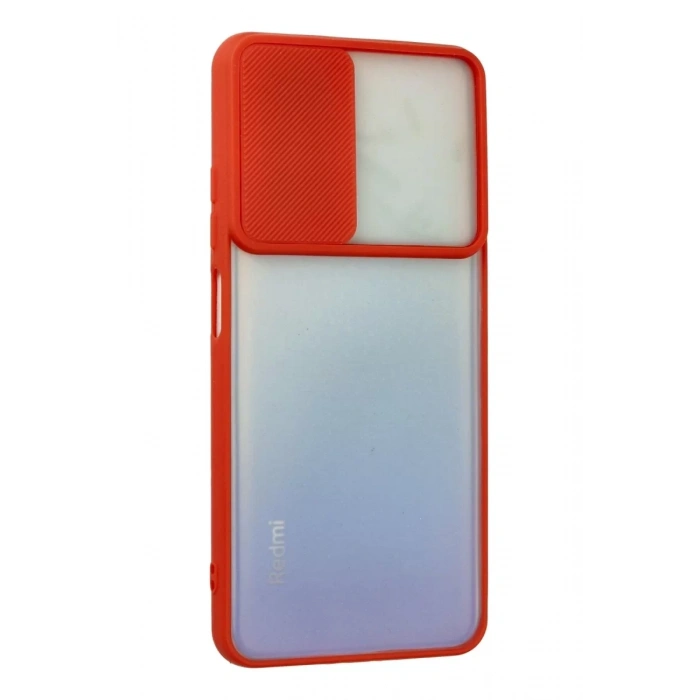 Xiaomi Redmi Note 11 Kılıf Palm Buzlu Kamera Sürgülü Silikon - Kırmızı