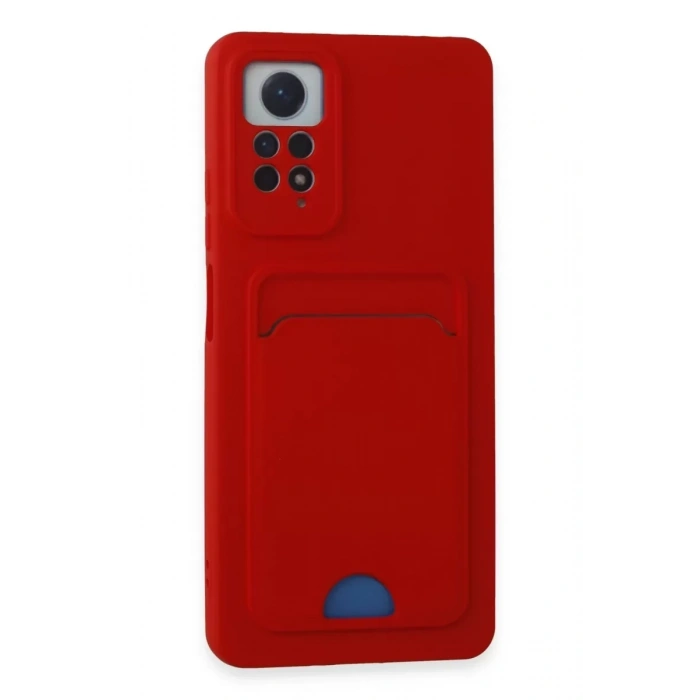 Xiaomi Redmi Note 11 Pro Kılıf Kelvin Kartvizitli Silikon - Kırmızı