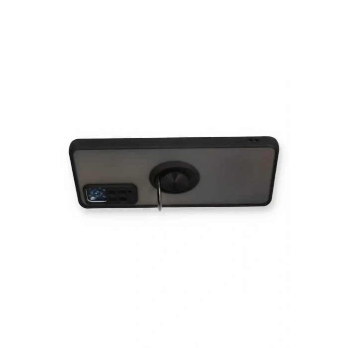 Xiaomi Redmi Note 11 Pro Kılıf Montreal Yüzüklü Silikon Kapak - Siyah