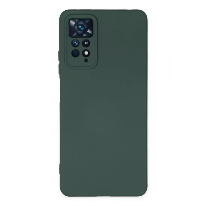 Xiaomi Redmi Note 11 Pro Kılıf Nano içi Kadife Silikon - Koyu Yeşil