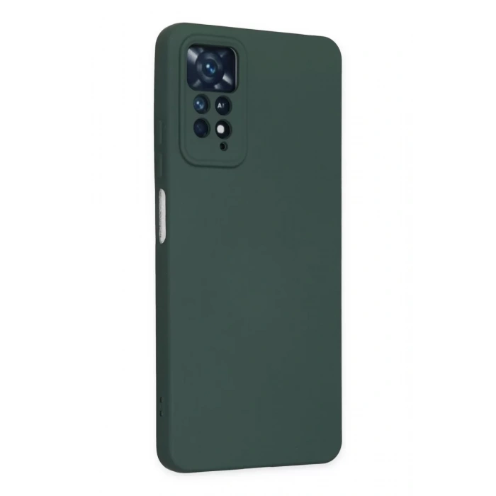 Xiaomi Redmi Note 11 Pro Kılıf Nano içi Kadife Silikon - Koyu Yeşil