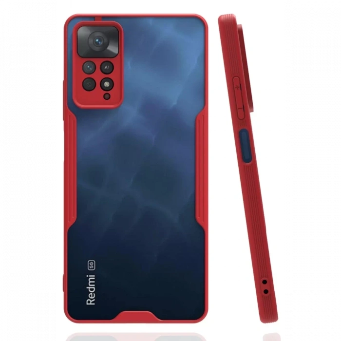 Xiaomi Redmi Note 11 Pro Kılıf Platin Silikon - Kırmızı