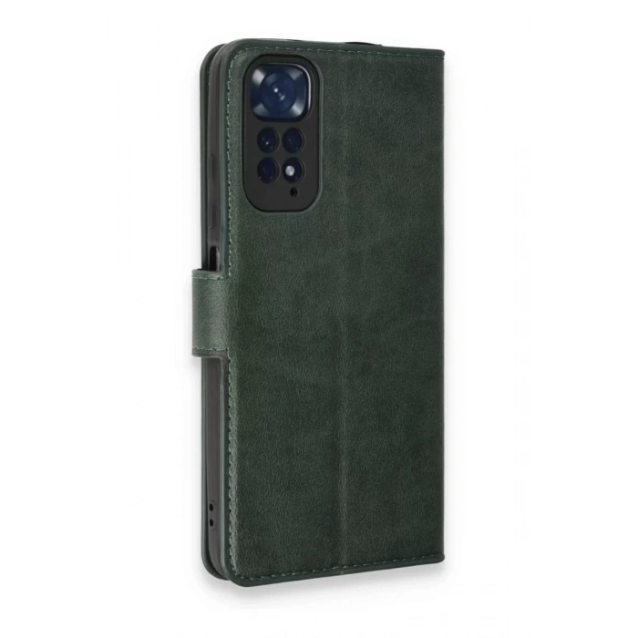 Xiaomi Redmi Note 11 Pro Kılıf Trend S Plus Kapaklı Kılıf - Yeşil