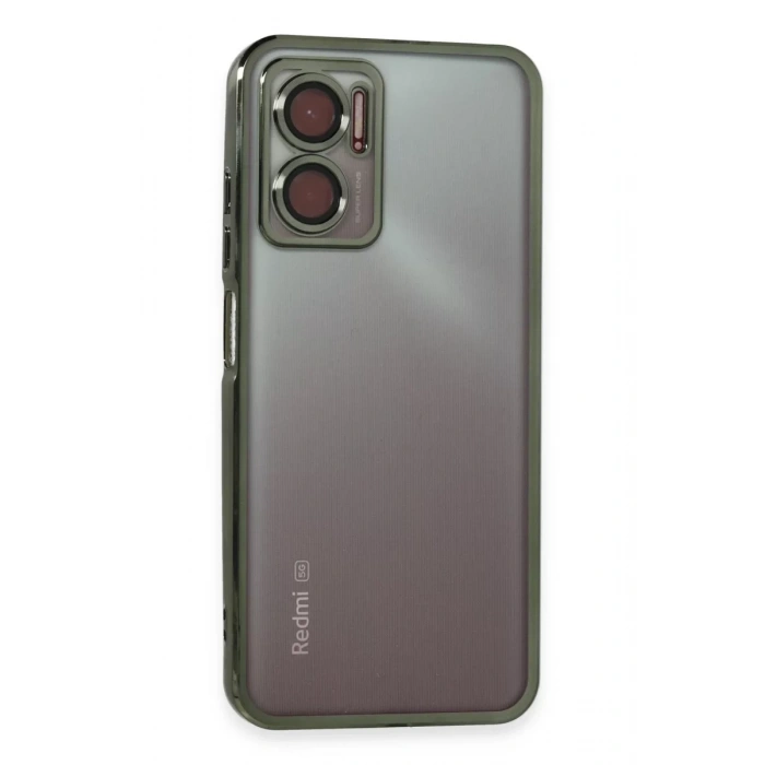 Xiaomi Redmi Note 11E Kılıf Lensli Silikon - Yeşil