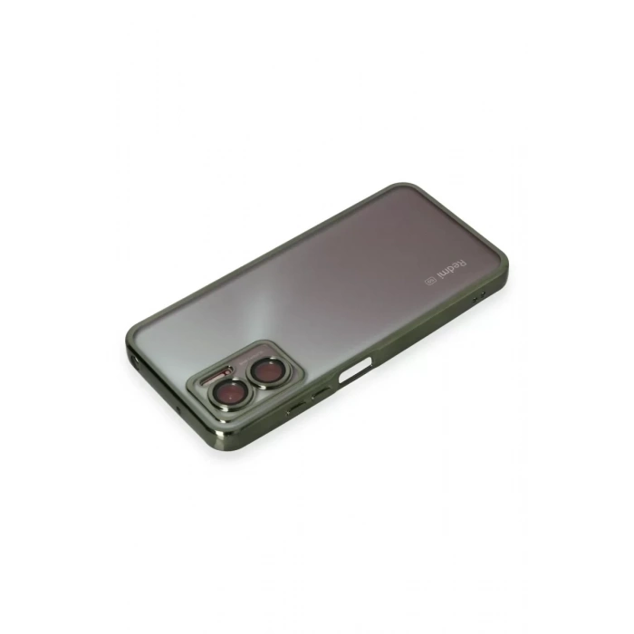 Xiaomi Redmi Note 11E Kılıf Lensli Silikon - Yeşil