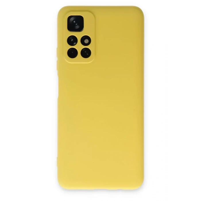 Xiaomi Redmi Note 11T Kılıf Nano içi Kadife Silikon - Sarı