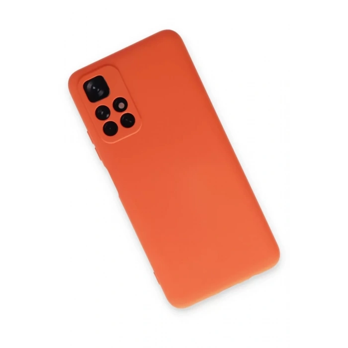 Xiaomi Redmi Note 11T Kılıf Nano içi Kadife Silikon - Turuncu
