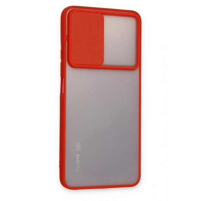 Xiaomi Redmi Note 11T Kılıf Palm Buzlu Kamera Sürgülü Silikon - Kırmızı