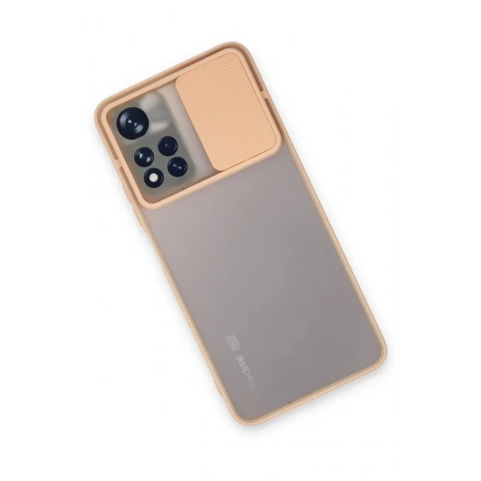 Xiaomi Redmi Note 11T Kılıf Palm Buzlu Kamera Sürgülü Silikon - Pembe
