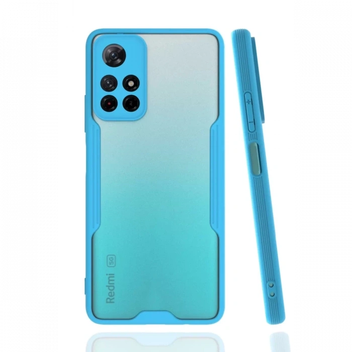 Xiaomi Redmi Note 11T Kılıf Platin Silikon - Mavi