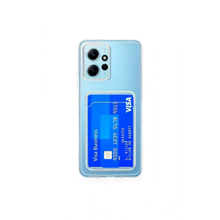 Xiaomi Redmi Note 12 4G Kılıf Kart Şeffaf Silikon - Şeffaf