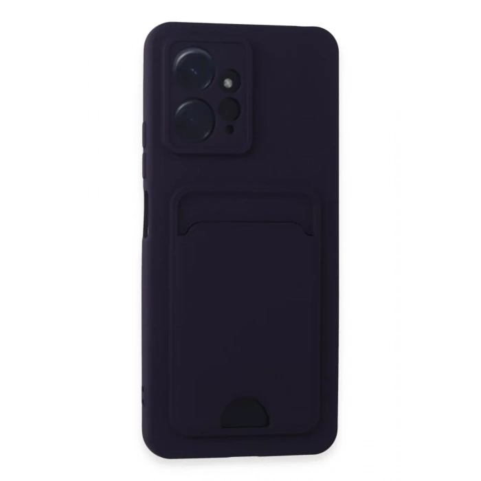 Xiaomi Redmi Note 12 4G Kılıf Kelvin Kartvizitli Silikon - Derin Mor