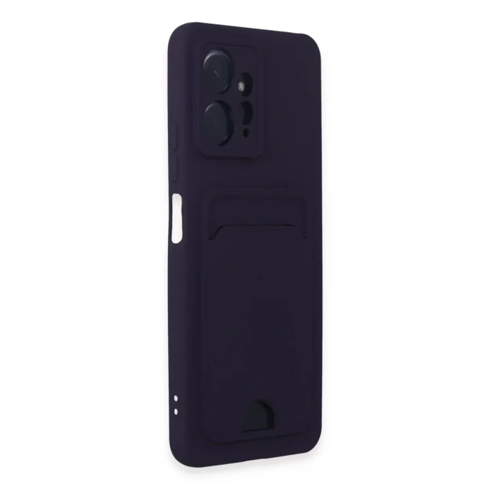 Xiaomi Redmi Note 12 4G Kılıf Kelvin Kartvizitli Silikon - Derin Mor