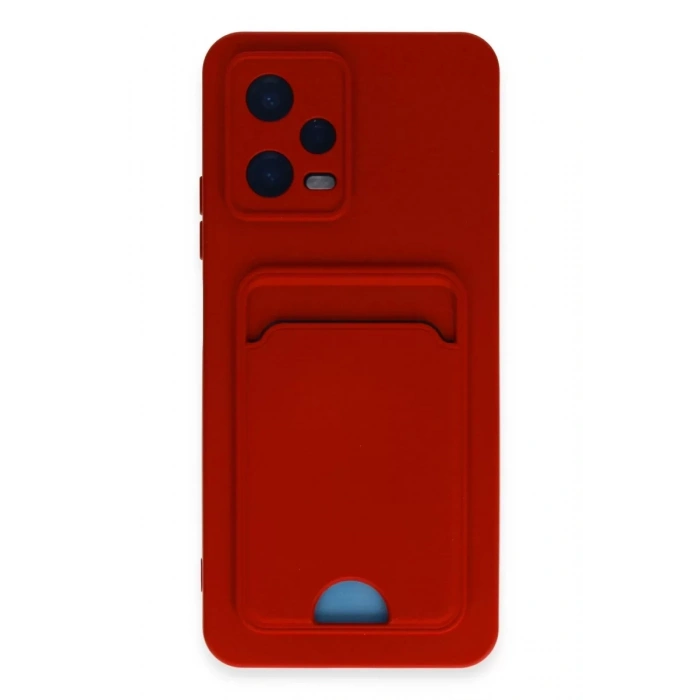 Xiaomi Redmi Note 12 4G Kılıf Kelvin Kartvizitli Silikon - Kırmızı