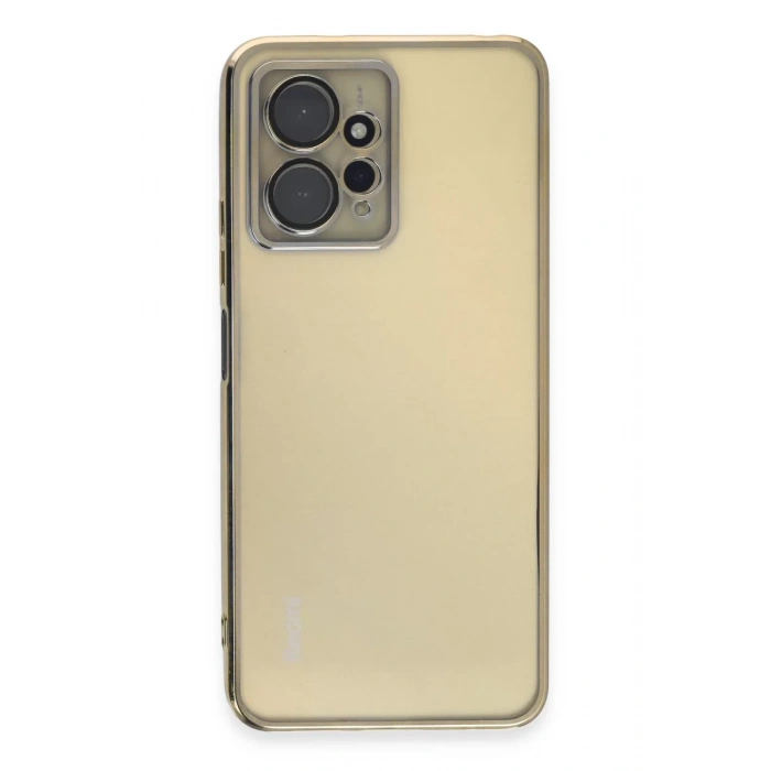 Xiaomi Redmi Note 12 4G Kılıf Lensli Silikon - Gold