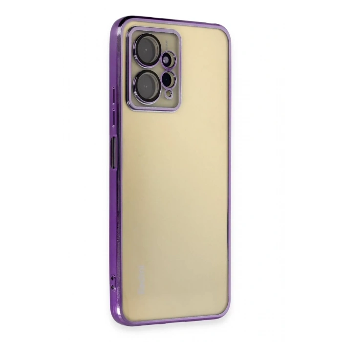 Xiaomi Redmi Note 12 4G Kılıf Lensli Silikon - Mor