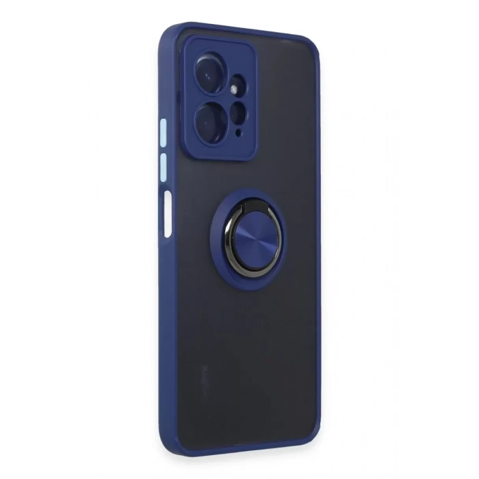 Xiaomi Redmi Note 12 4G Kılıf Montreal Yüzüklü Silikon Kapak - Lacivert