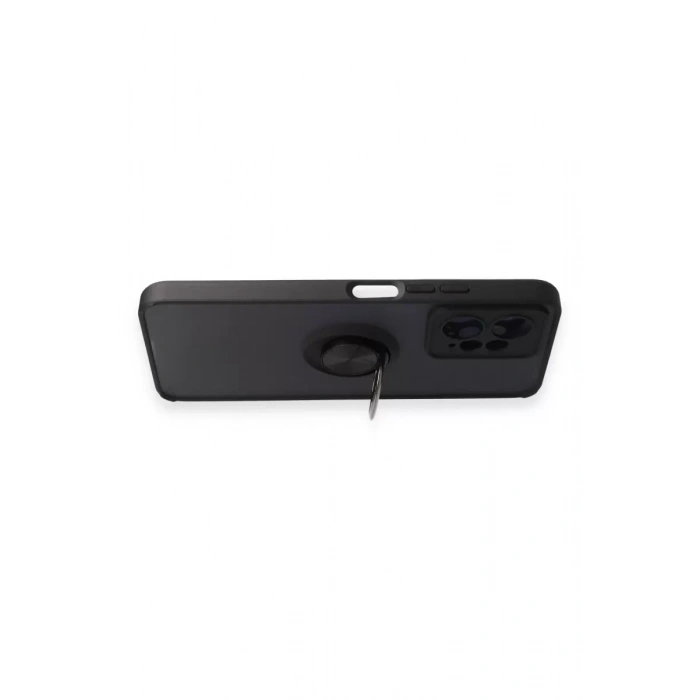 Xiaomi Redmi Note 12 4G Kılıf Montreal Yüzüklü Silikon Kapak - Siyah