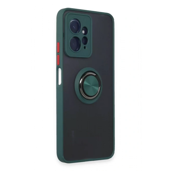 Xiaomi Redmi Note 12 4G Kılıf Montreal Yüzüklü Silikon Kapak - Yeşil