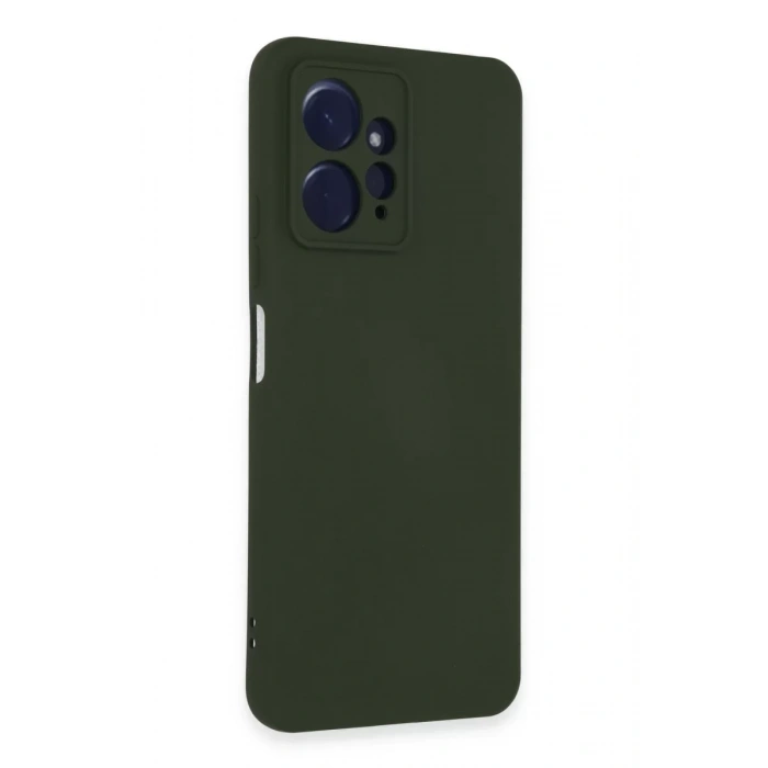 Xiaomi Redmi Note 12 4G Kılıf Nano içi Kadife Silikon - Koyu Yeşil