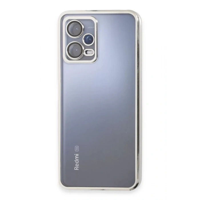 Xiaomi Redmi Note 12 5G Kılıf Lensli Silikon - Gümüş