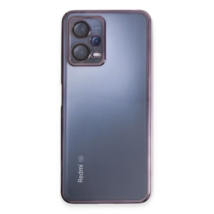 Xiaomi Redmi Note 12 5G Kılıf Lensli Silikon - Mor