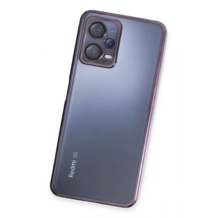 Xiaomi Redmi Note 12 5G Kılıf Lensli Silikon - Mor