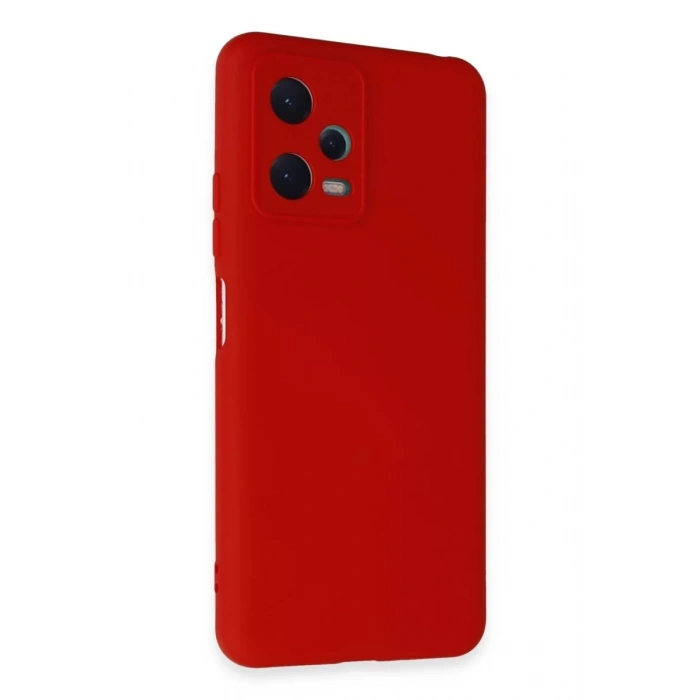 Xiaomi Redmi Note 12 5G Kılıf Nano içi Kadife Silikon - Kırmızı