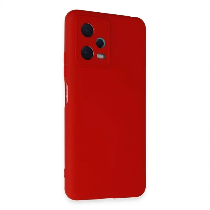 Xiaomi Redmi Note 12 5G Kılıf Nano içi Kadife Silikon - Kırmızı