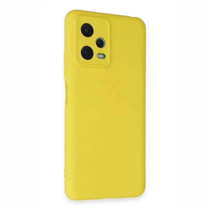 Xiaomi Redmi Note 12 5G Kılıf Nano içi Kadife Silikon - Sarı