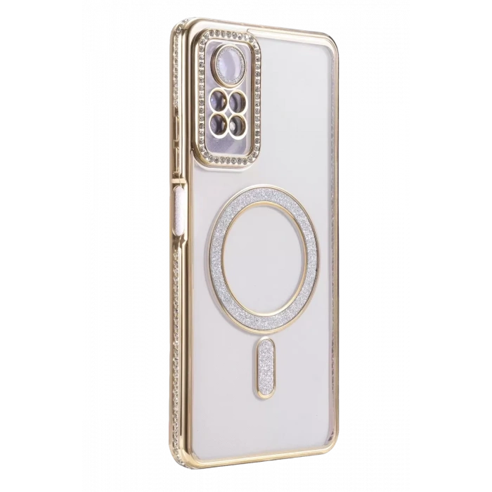 Xiaomi Redmi Note 12 Pro 4G Joke Simli Magneticsafe Kılıf - Gold