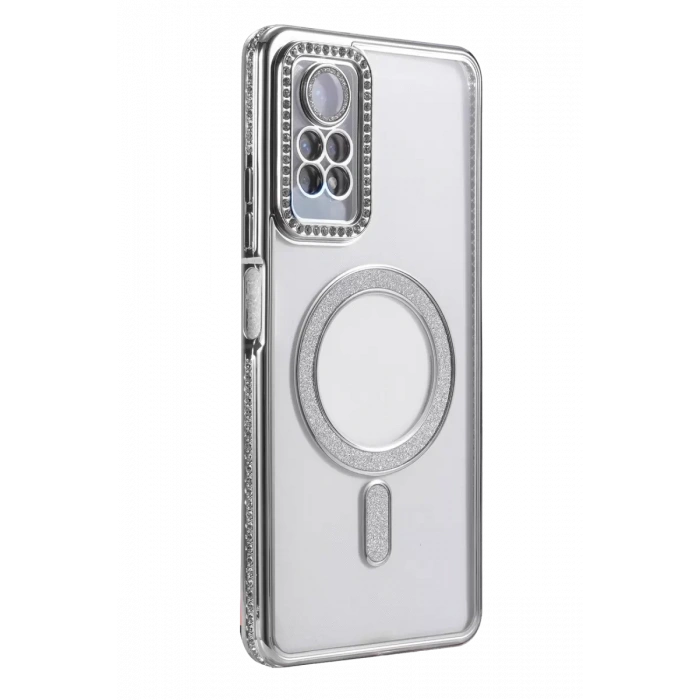 Xiaomi Redmi Note 12 Pro 4G Joke Simli Magneticsafe Kılıf - Gümüş