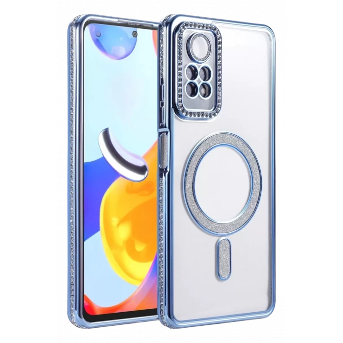 Xiaomi Redmi Note 12 Pro 4G Joke Simli Magneticsafe Kılıf - Mavi