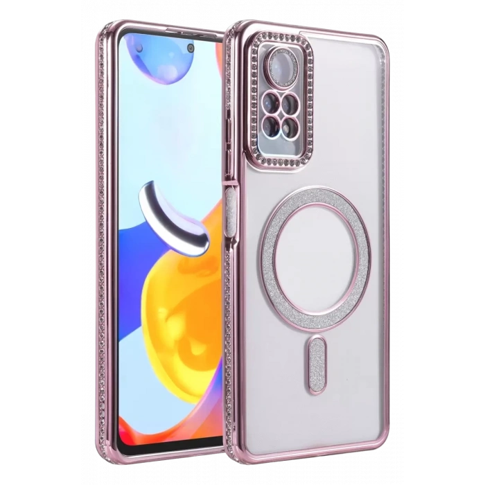 Xiaomi Redmi Note 12 Pro 4G Joke Simli Magneticsafe Kılıf - Pembe