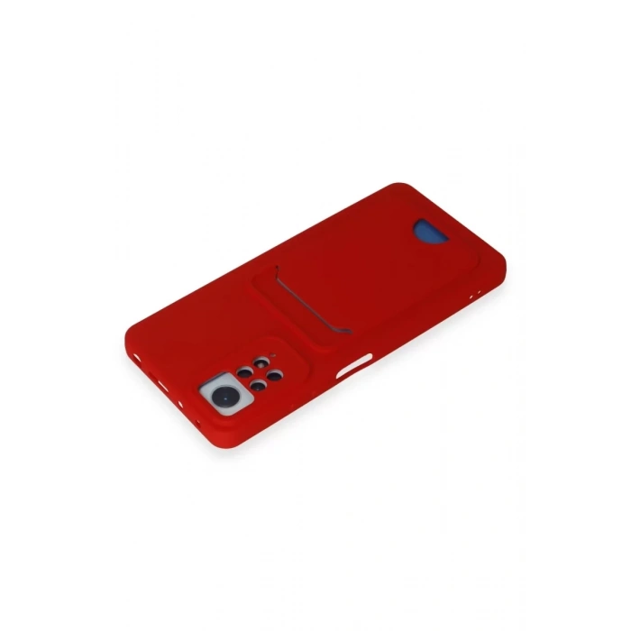 Xiaomi Redmi Note 12 Pro 4G Kılıf Kelvin Kartvizitli Silikon - Kırmızı