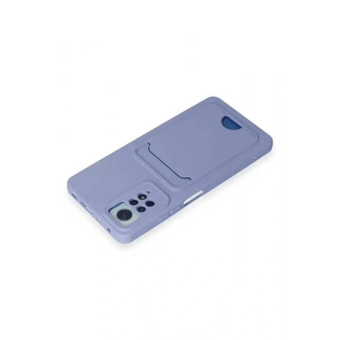 Xiaomi Redmi Note 12 Pro 4G Kılıf Kelvin Kartvizitli Silikon - Lila