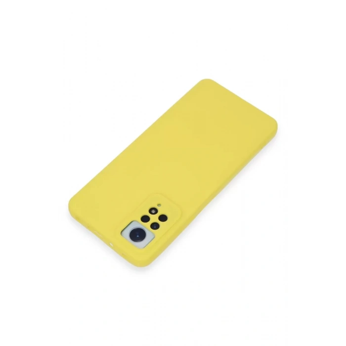 Xiaomi Redmi Note 12 Pro 4G Kılıf Nano içi Kadife Silikon - Sarı