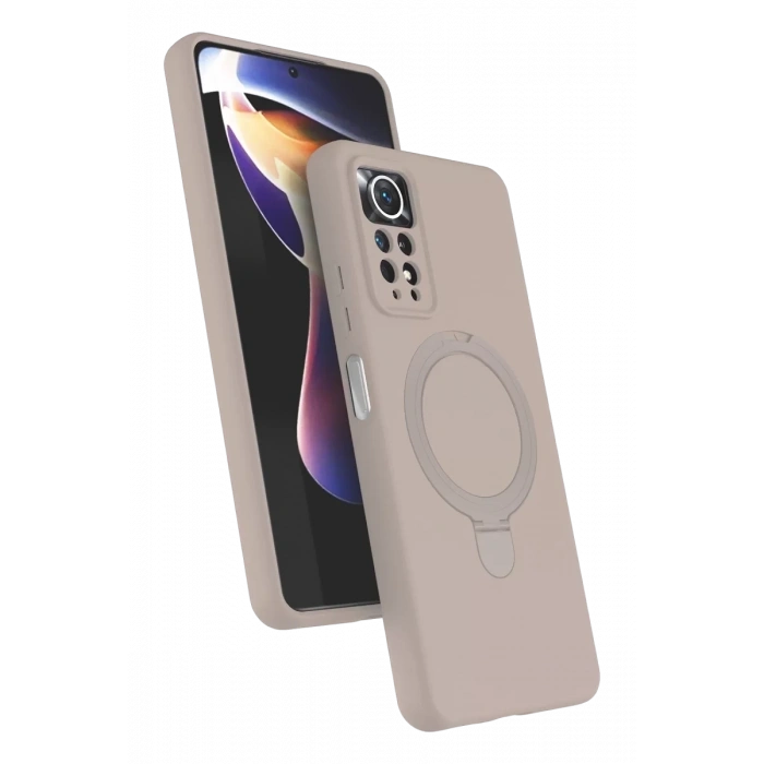 Xiaomi Redmi Note 12 Pro 4G Regal Magsafe Standlı Kapak - Çöl Titanyum