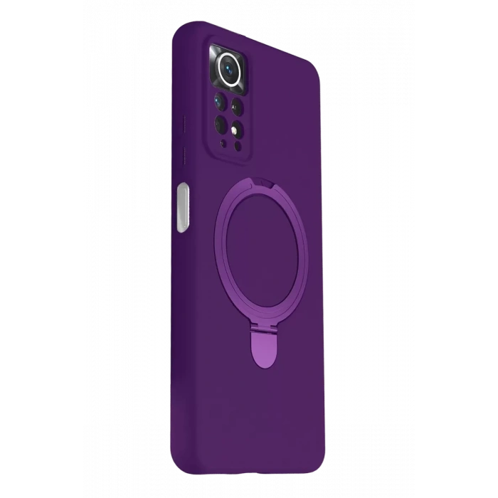 Xiaomi Redmi Note 12 Pro 4G Regal Magsafe Standlı Kapak - Derin Mor