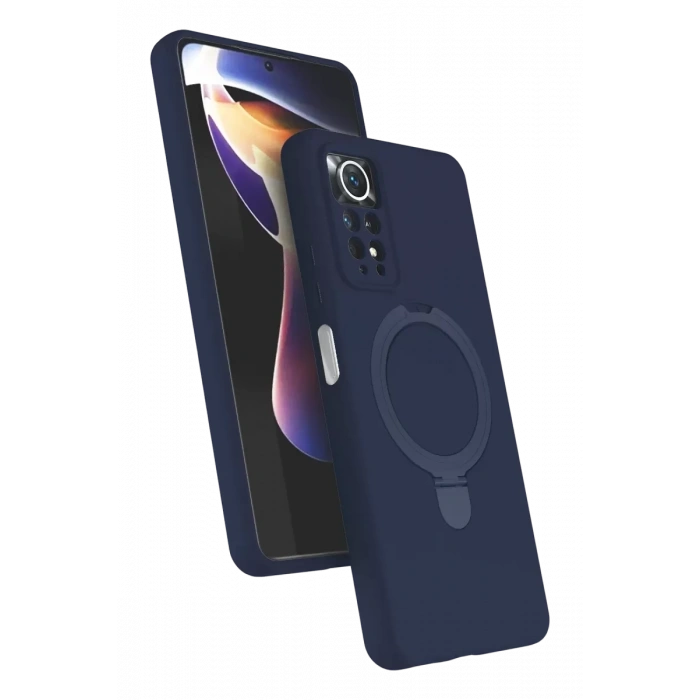 Xiaomi Redmi Note 12 Pro 4G Regal Magsafe Standlı Kapak - Lacivert