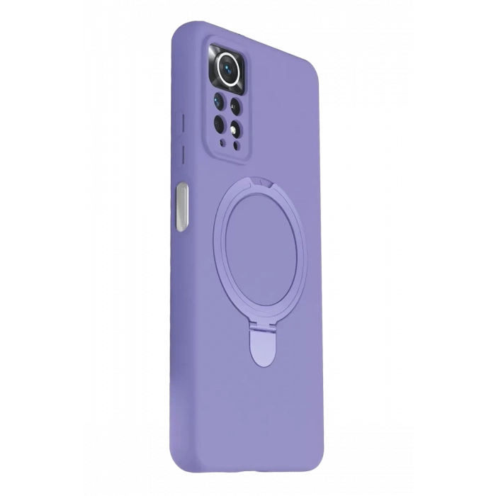 Xiaomi Redmi Note 12 Pro 4G Regal Magsafe Standlı Kapak - Lila