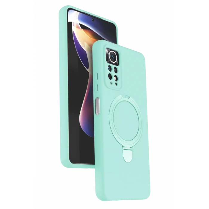 Xiaomi Redmi Note 12 Pro 4G Regal Magsafe Standlı Kapak - Su Yeşili