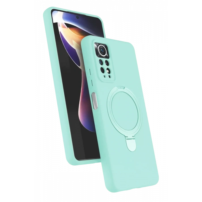 Xiaomi Redmi Note 12 Pro 4G Regal Magsafe Standlı Kapak - Su Yeşili