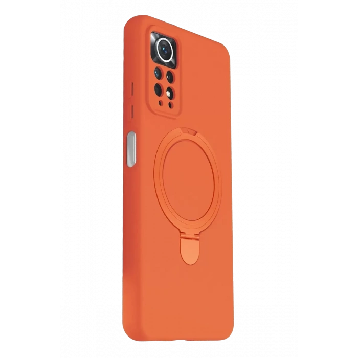 Xiaomi Redmi Note 12 Pro 4G Regal Magsafe Standlı Kapak - Turuncu