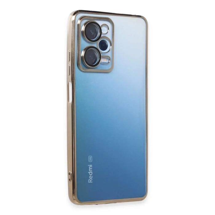 Xiaomi Redmi Note 12 Pro 5G Kılıf Lensli Silikon - Gold