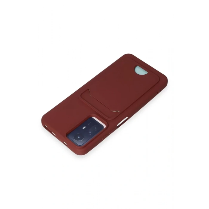 Xiaomi Redmi Note 12S Kılıf Kelvin Kartvizitli Silikon - Bordo