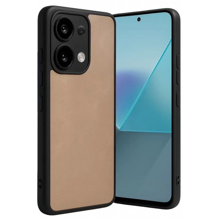 Xiaomi Redmi Note 13 4G Kılıf Aras Deri Kapak - Pudra
