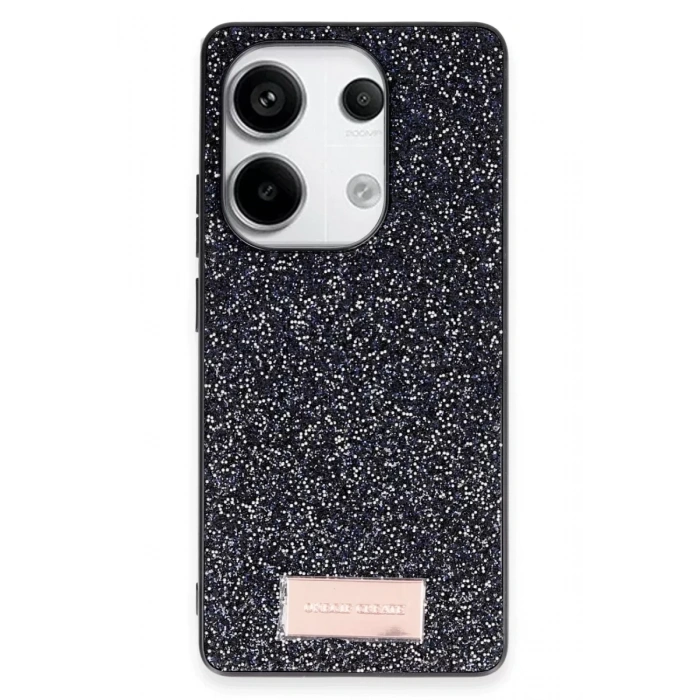 Xiaomi Redmi Note 13 Pro 4G Bright Simli Kapak - Siyah