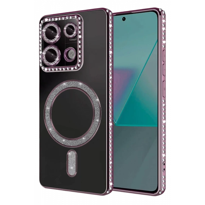 Xiaomi Redmi Note 13 Pro 4G Joke Simli Magneticsafe Kılıf - Pembe