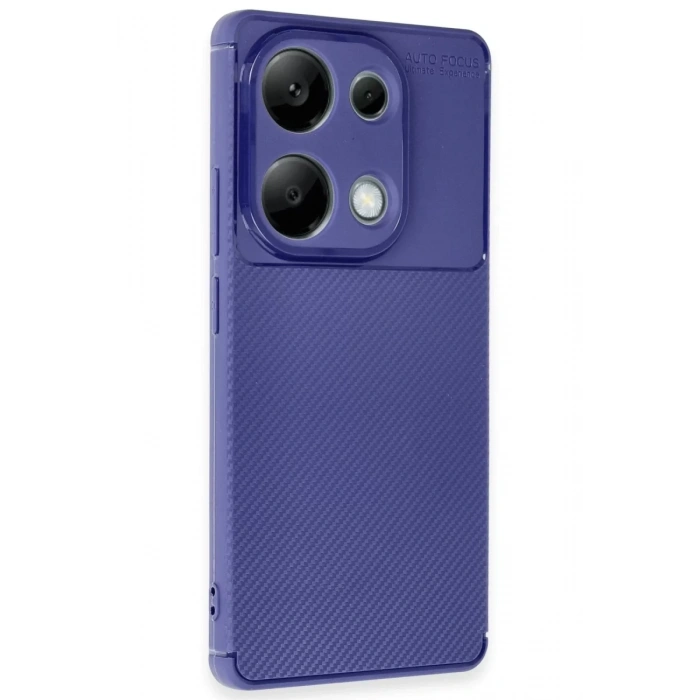 Xiaomi Redmi Note 13 Pro 4G Kılıf Auto Focus Karbon Kapak - Lacivert